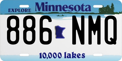 MN license plate 886NMQ