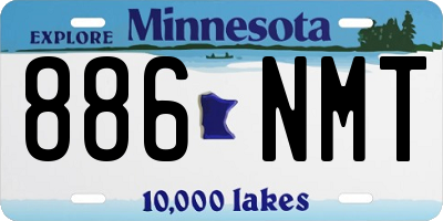 MN license plate 886NMT
