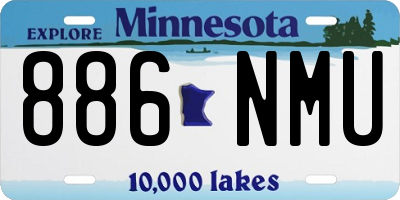 MN license plate 886NMU