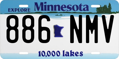 MN license plate 886NMV