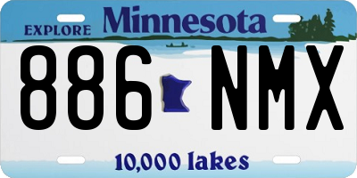 MN license plate 886NMX
