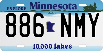 MN license plate 886NMY