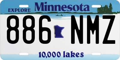 MN license plate 886NMZ