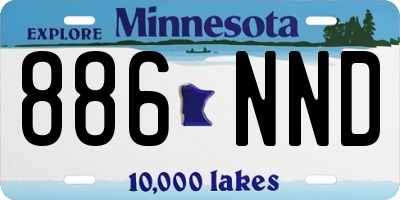 MN license plate 886NND