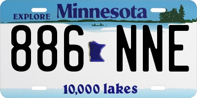 MN license plate 886NNE