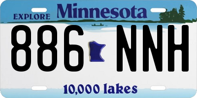MN license plate 886NNH