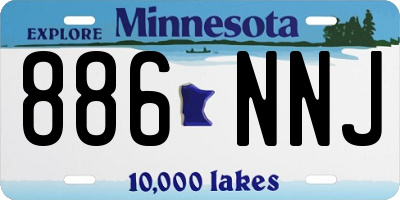 MN license plate 886NNJ