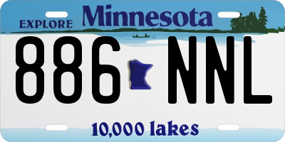 MN license plate 886NNL