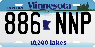 MN license plate 886NNP