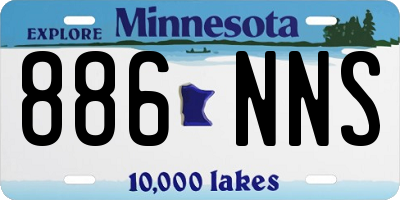 MN license plate 886NNS