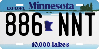 MN license plate 886NNT