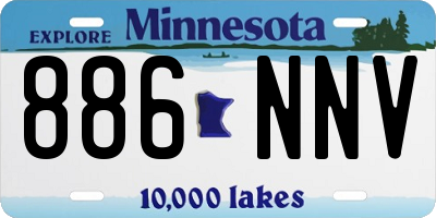 MN license plate 886NNV