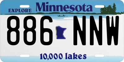 MN license plate 886NNW