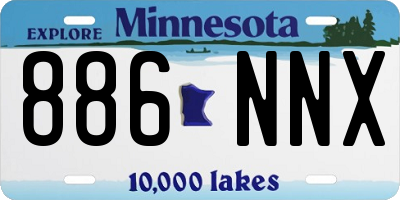 MN license plate 886NNX