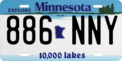 MN license plate 886NNY