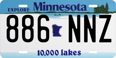 MN license plate 886NNZ