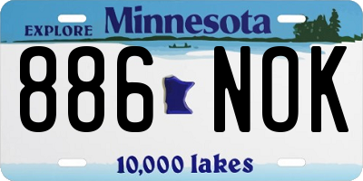 MN license plate 886NOK