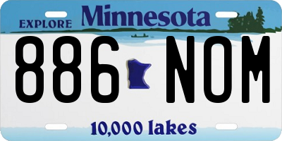 MN license plate 886NOM