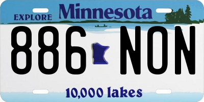 MN license plate 886NON