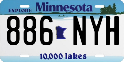 MN license plate 886NYH