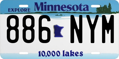 MN license plate 886NYM