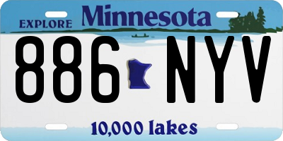 MN license plate 886NYV