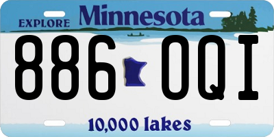 MN license plate 886OQI