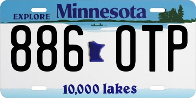 MN license plate 886OTP