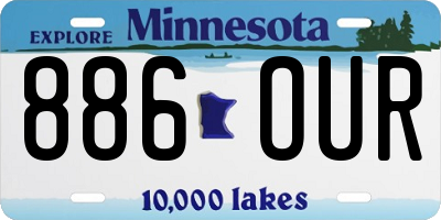 MN license plate 886OUR