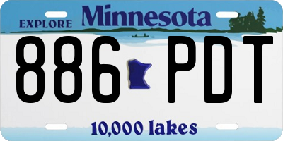 MN license plate 886PDT