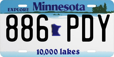 MN license plate 886PDY
