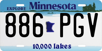 MN license plate 886PGV