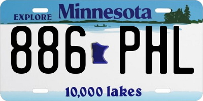 MN license plate 886PHL