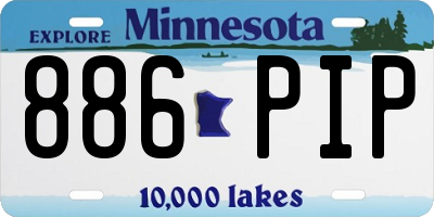 MN license plate 886PIP