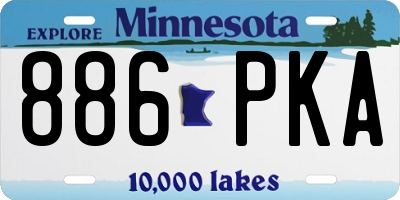 MN license plate 886PKA