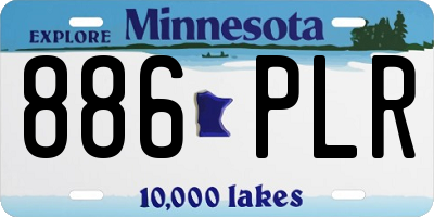 MN license plate 886PLR
