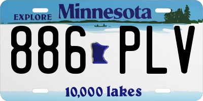 MN license plate 886PLV