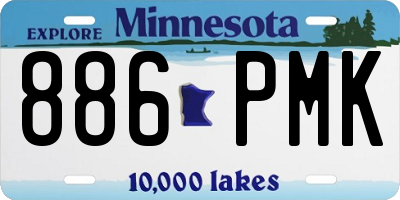 MN license plate 886PMK