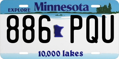 MN license plate 886PQU