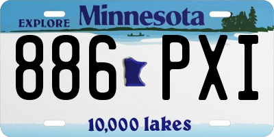 MN license plate 886PXI