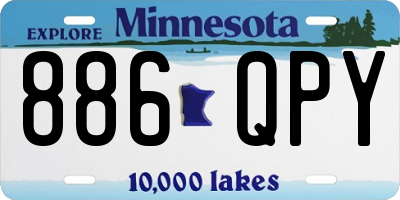 MN license plate 886QPY