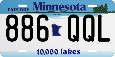 MN license plate 886QQL