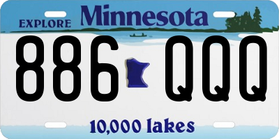 MN license plate 886QQQ