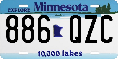 MN license plate 886QZC