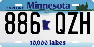MN license plate 886QZH