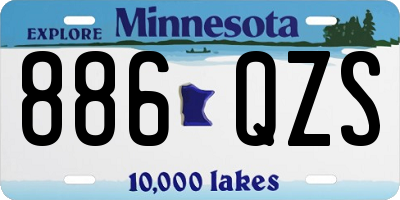 MN license plate 886QZS