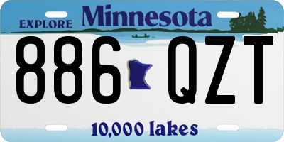 MN license plate 886QZT