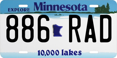 MN license plate 886RAD
