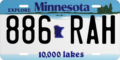 MN license plate 886RAH