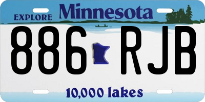 MN license plate 886RJB